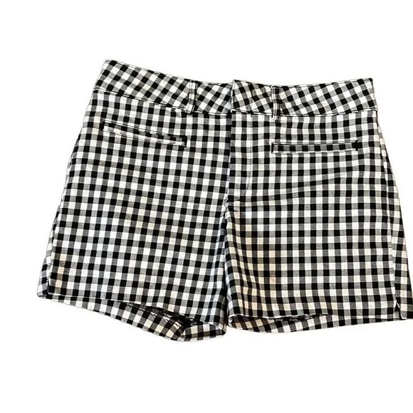Anthropologie black and white checkered shorts stretchy material size 29 - Picture 1 of 4